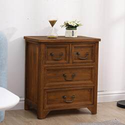 Wangkabe Living Room Cabinet Against the Wall, Solid Wood Multifunctional Chest of Drawers, No-Installation Bedside Table, Small Storage Cabinet, Organizing Cabinet
