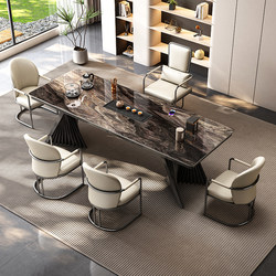 2026 New Style Slate Tea Table, Simple and High-End, Suitable for Small Apartments, Balconies, Living Rooms, Home Use, Office Coffee Table, Tea Set Combination