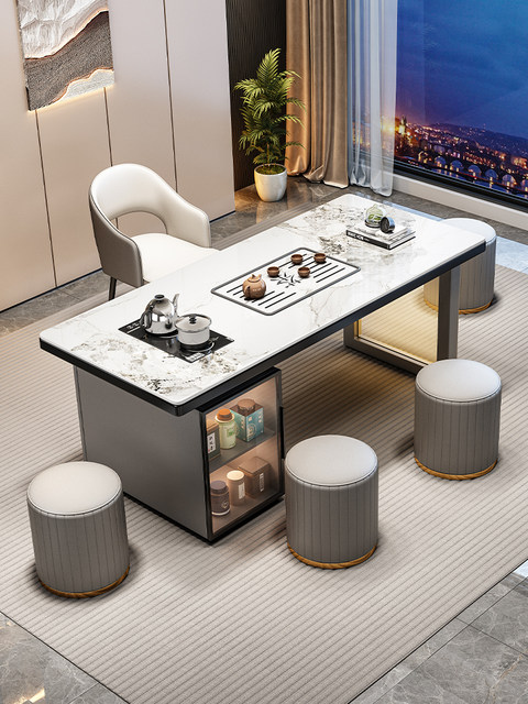Modern Light Luxury Slate Tea Table for Living Room, Home Balcony ...