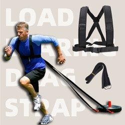 Sled Tire Weight-Bearing Shoulder Strap Resistance Band for Physical Training, Drag Running Training, and Explosive Power Tire Rope