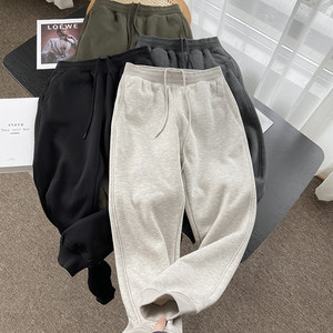 Foreign Trade Men's 2023 Winter New Internal Pumping Lamb Sports Pants Troubleshooting Pants Fast Bourbald Buckle Pants Male