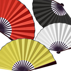 33.3cm Blank Large Red and Gold Paper Fans, Chinese Style Calligraphy Fans, Men's Silk Fans, Cultural and Artistic Xuan Paper Fan Surfaces, Folding Fans, Men's Fans