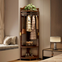 Corner Coat Rack 2026 New Model Solid Wood Clothes Rack Floor-Standing Bedroom Storage Rack for Clothes Taken Off the Bed