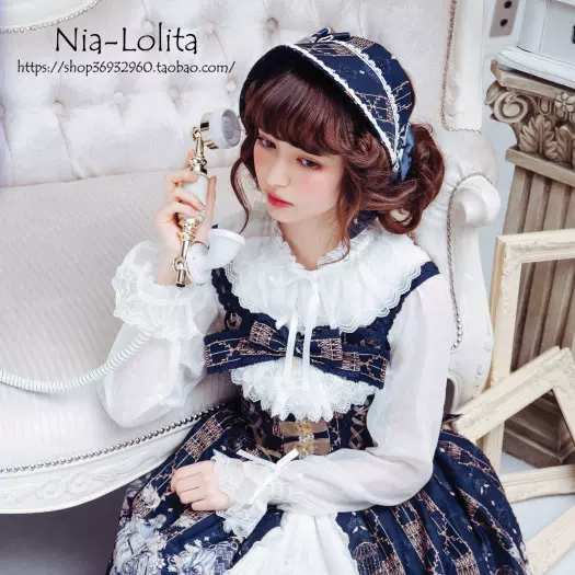 原创正版】【N.I.A】乌鸦与少年小高腰JSK吊带裙Lolita现货-Taobao