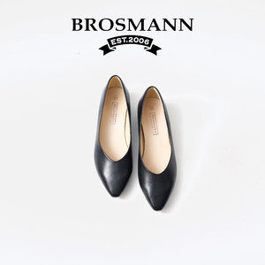 
Bao Shuman French pointed-toe low-heeled shoes 3CM thick heels that are not tiring for the feet, genuine leather, high-end commuter women's shoes, work shoes