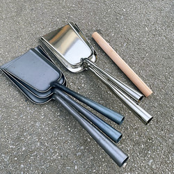 Black Thickened Carbon Steel Natural Color Fire Shovel, Ash and Dirt Shovel, Garbage Shovel, Coal Shovel, Pot Shovel, Mud Shovel, Household Fire Shovel