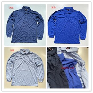 
Flawed men's quick-drying mesh sports T-shirt long-sleeved lapel sweat-permeable quick-drying clothes spring and summer work clothes daily