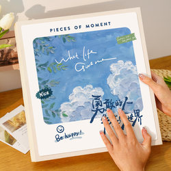 Travel Photo Album DIY Handmade Self-Adhesive Laminated Memory Album for Recording Photos and Storing Them, Large Capacity Family Album 6inch