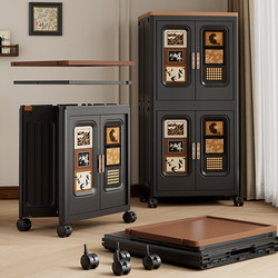 Folding Wardrobe Simple Bedroom Storage Cabinet for Adults and Children Home Assembly Storage Cabinet Hanging Wardrobe Floor-Standing Dustproof