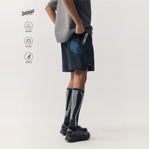 
OCTOBEE LAB Outdoor Sports 3M Hygroscopic Quick Dry Running Reflective Spliced ​​Cycling Casual Deconstructed Shorts Men