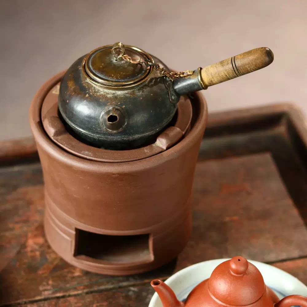 潮汕功夫铜茶壶烧水壶纯手工铜壶手把壶侧把壶中式单壶泡茶壶茶器-Taobao