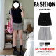 Gray sports and casual skirt for women in summer, slightly fat big size sweatshirt dress with high waist slim small hip-covered short skirt
