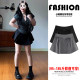Korean hot girl pleated skirt for women with summer bow tie high waist slim and slightly fat large size hip cover A-line short skirt
