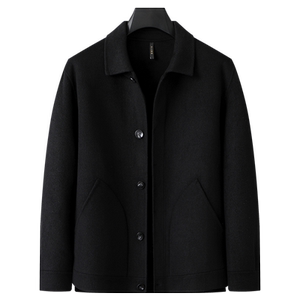 
Baodun Wolf Fat and Winter Plus Larger Men's Wool Wool Coat Large Size Loose Double-Side Wool Wool Jacket Jacket