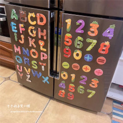 Children's Animal Refrigerator Magnetic Stickers Can Be Attached to the Blackboard for Early Education English Words, Letters, Fruits, Numbers, Magnetic Toys