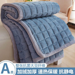 Milk Velvet Mattress Topper Soft Cushion for Home Bedroom Bedding Winter Fleece Pad Blanket Bed Mat