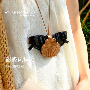 
atlanticbeach halter neck magnetic bag bag hat pendant accessories glasses clip necklace jewelry versatile swimsuit