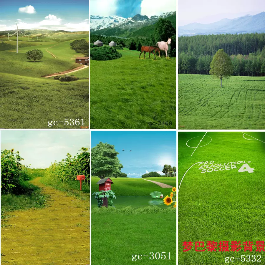 绿草地草原摄影背景布影楼婚纱拍照背景布室外风景外景背景纸 绿草地草原摄影背景布影楼婚纱拍照背景布室外风景外景背景纸