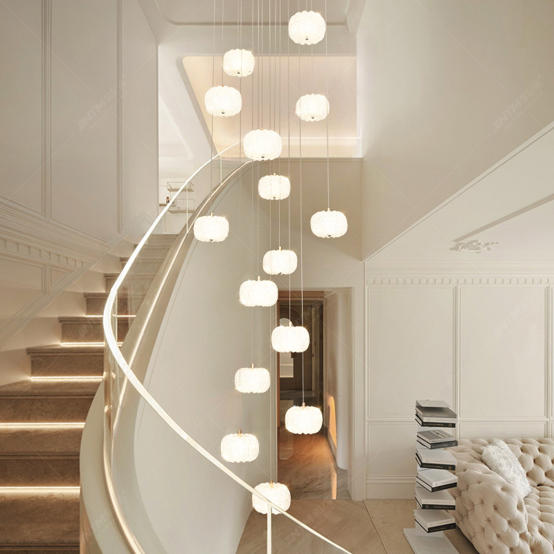 Luxury Crystal Chandelier Duplex Building Hollow Living Room Lamp Large Chandelier (WH-NC-91) - Ceiling Light, Pendant Lights Modern