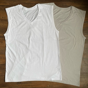 
Foreign trade exports Japan 100% cotton men's vest pure cotton sleeveless vest base coat double-layer sweat-absorbing underarms