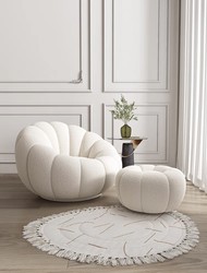 Lazy Sofa, Single or Double Pumpkin Sofa Chair, Lamb Wool Sofa, Balcony Swivel Leisure Chair, Can Recline and Sleep, Popular Online