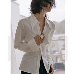 French-Style Long-Sleeve Shirt with a Cinched Waist, Suitable as an Inner Layer, 2026 New Women's Early Autumn Chic Slimming Top, Trendy