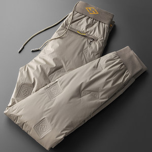 Winter thickened outdoor waterproof and cold-proof down pants for men and women, the same style for couples, taped foot down pants for outer wear