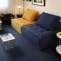 Yiwo Vintage Chenille Fully Removable and Washable Piemont Fabric Sofa Tofu Modular Cube Combination Without Armrests