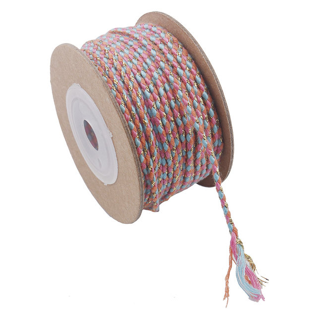 Wenwan hand-rolled cotton thread and gold tassel braided tassel rope ...