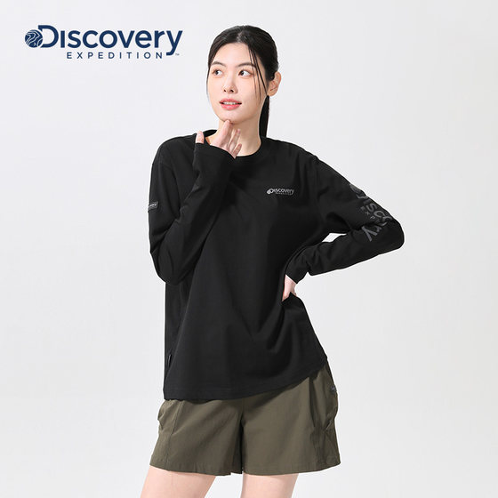 
Discovery Explore Outdoor Sports Long Sleeve T-Shirt Casual Round Neck Pullover Training Clothing Tops for Men and Women