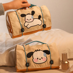 Japanese Imported Cute Foldable Cosmetic Bag for Women, Large Capacity, Portable, ins Style, New Travel Toiletry Bag for Skincare Products