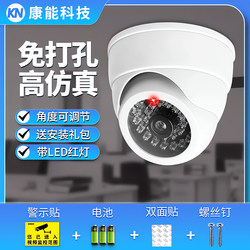 Fake Surveillance Camera, Simulated Camera for Outdoor Use at the Door, Wireless, No Need for Power, Flashing Light, Fake Model to Scare People
