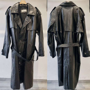 
Vintage 5 Men's Leather Windbreaker Mid-Length Jacket Hunting Jacket Versatile Style Temperament Personality Gentleman Style