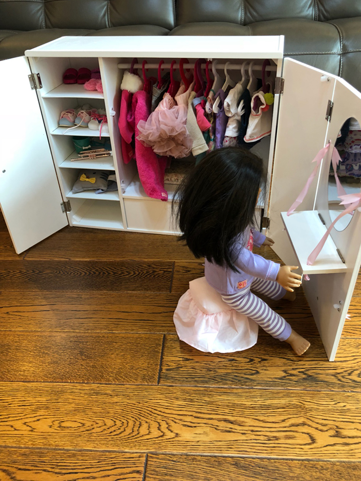 偶季娃娃木衣橱玩具礼盒