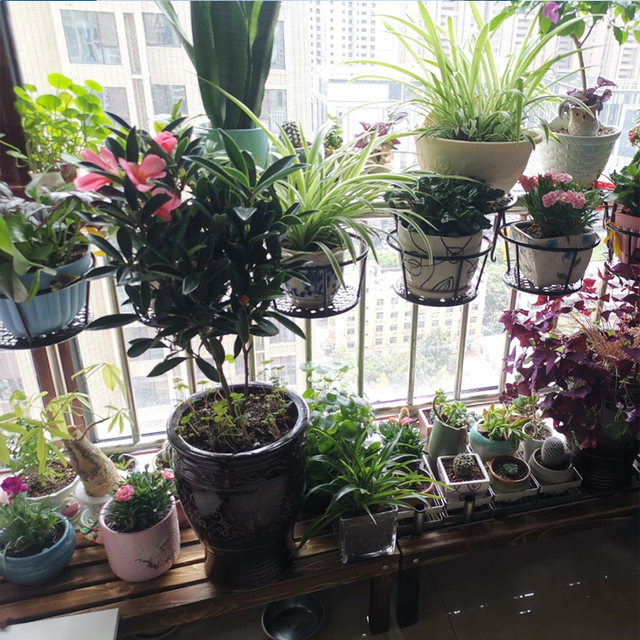 Flower rack shelf balcony railing flower pot rack hanging rack ...