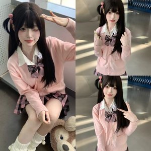 
Early autumn original JK uniform 2024 spring and autumn students Korean version loose long-sleeved college style sweater cardigan women