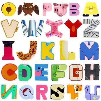 
Genuine smart creative word star children's early education educational toys 26 letters learning English deformed animals without box