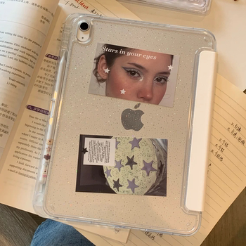 Cute illustration iPad protective case with pen slot