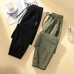 
Foreign trade export original single Japanese bf style large size work clothes harem pants women loose slim casual ties dad pants trendy