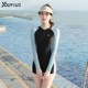 Swimsuit Ladies 2025 summer new hot style conservative one-piece flat corners covering belly slimming swimming pool sports special swimsuit