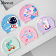 Children's swimming hat boys and girls cute cartoon silicone waterproof fitting non -Leh head professional ear protection fashion swimming cap
