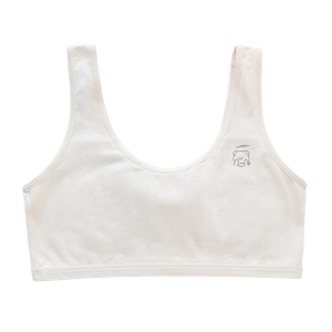 Girls 'brach development period Vest pure cotton underwear Girls' elementary school middle school students without sponge anti -convex spots in summer thin
