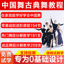 Adult Chinese Classical Dance Tutorial Dance Teaching Video for Beginners Basic Skills and Body Movements Training Finished Dance Course