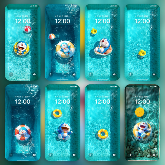 
240 4K ultra-clear computer tablet ipad mobile phone iphone wallpaper [anime swimming pool] series collection