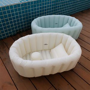 
Baby inflatable sit-down thickened bathtub newborn baby hotel bathtub children's travel portable folding