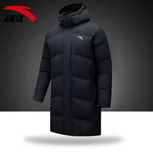 
ANTA Down Jacket Mid-Length Jacket Plus Velvet 2026 New Winter Men's Windproof Thickened Water-Repellent Sportswear