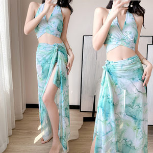 
[Liridao] Split three-piece swimsuit for women bikini bikini beach hiding belly to make them look slim and sexy swimsuit