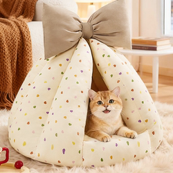 Cat House, Thickened for Warmth in Winter, Large Space, Enclosed and Secure, Suitable for All Seasons, Pet Dog Villa