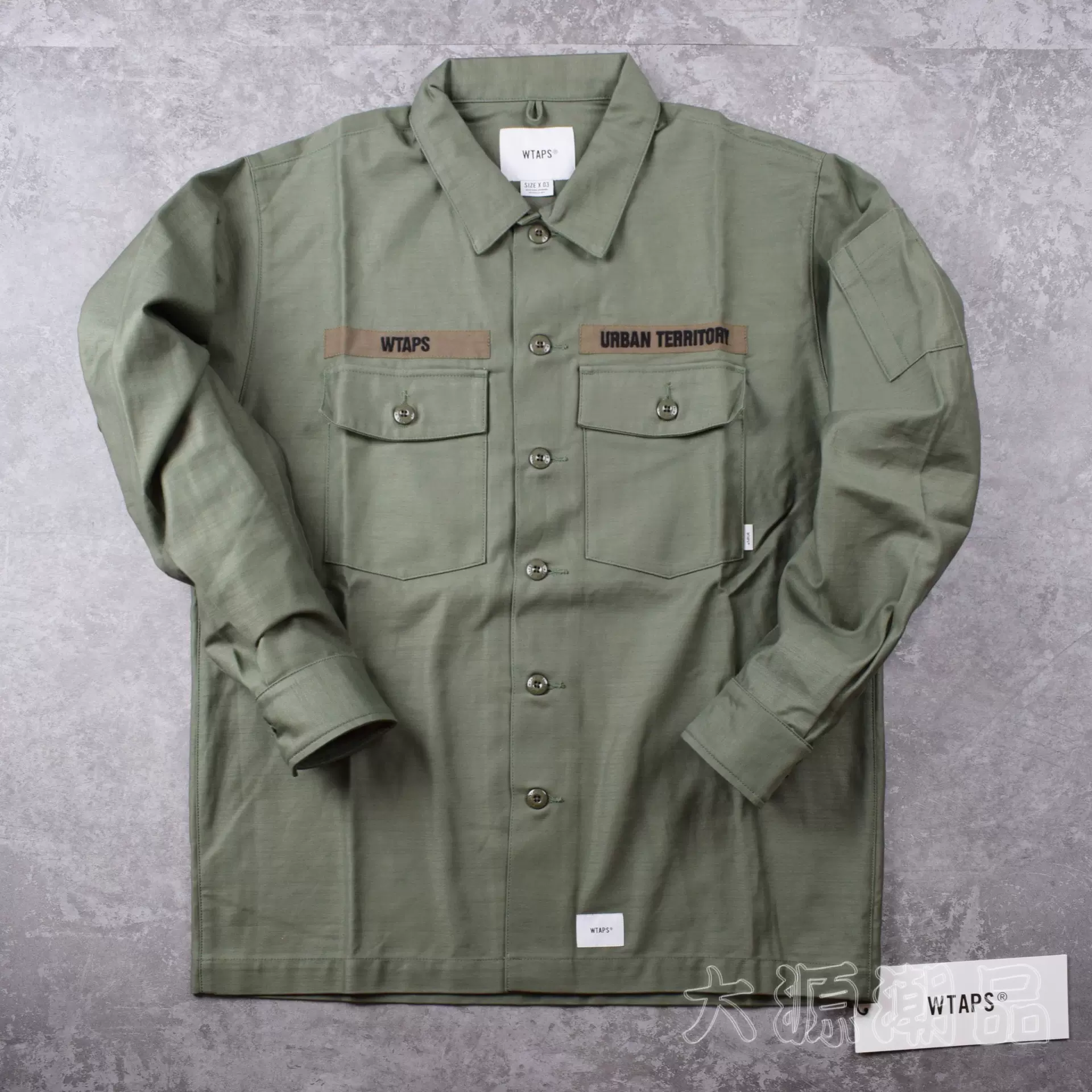 現貨WTAPS BUDS LS/COTTON.SATIN 日系寬鬆兩袋長袖襯衫外套20AW-Taobao