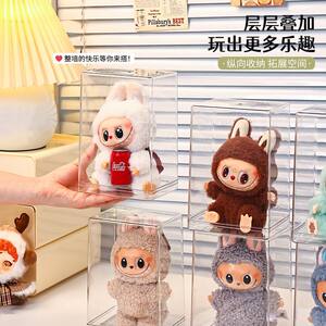 
Labubu display box single transparent labubu enamel doll star person storage box blind box storage display stand
